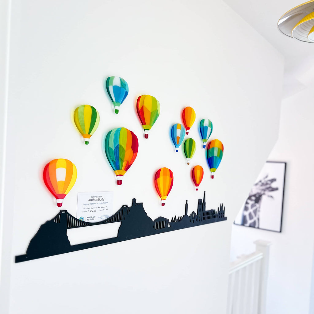 Premium Works: Hot air balloons - glass wall art