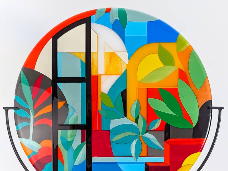 Orangerie fused glass artwork - Glass Art by Linda