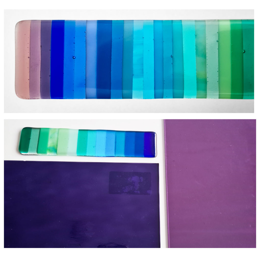 Glass colour samples - Glass Art by Linda